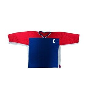 Vintage Athletic Knit Red White Blue Hockey Football Sport C Jersey Men’s XL